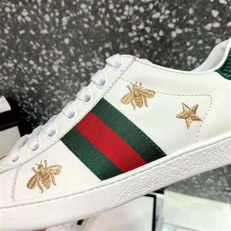 gucci shoes bees and stars|gucci ace bee embroidered.